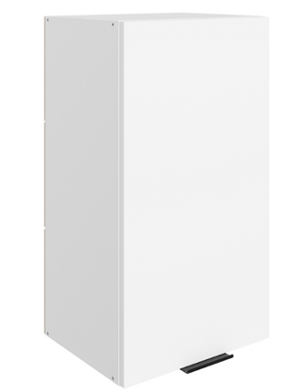 Кухонный навесной шкаф Стоун L400 Н720 (1 дв. гл.) (белый/джелато софттач) в Заводоуковске - изображение