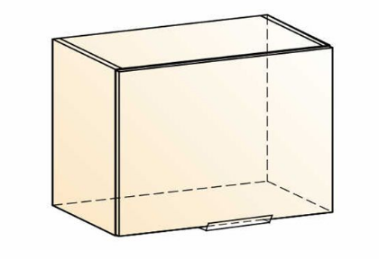 Навесной кухонный шкаф Стоун L500 Н360 (1 дв. гл.) (белый/джелато софттач) в Тюмени - изображение 1