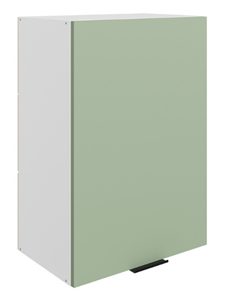 Навесной кухонный шкаф Стоун L500 Н720 (1 дв. гл.) (белый/полынь софттач) в Заводоуковске