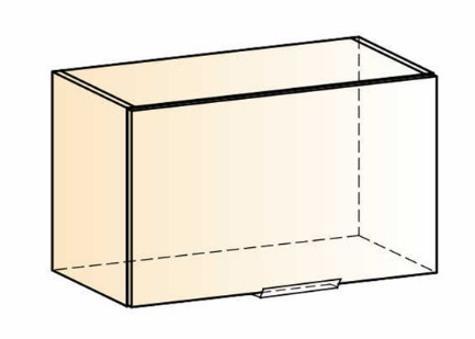 Кухонный шкаф Стоун L600 Н360 (1 дв. гл.) (белый/джелато софттач) в Тюмени - изображение 1