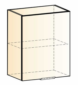 Шкаф кухонный Стоун L600 Н720 (1 дв. гл.) (белый/джелато софттач) в Тюмени - предосмотр 1