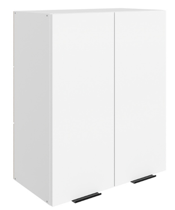 Кухонный шкаф Стоун L600 Н720 (2 дв. гл.) (белый/джелато софттач) в Тюмени - изображение