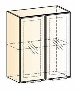 Навесной кухонный шкаф Стоун L600 Н720 (2 дв. рам.) в Заводоуковске - предосмотр 1