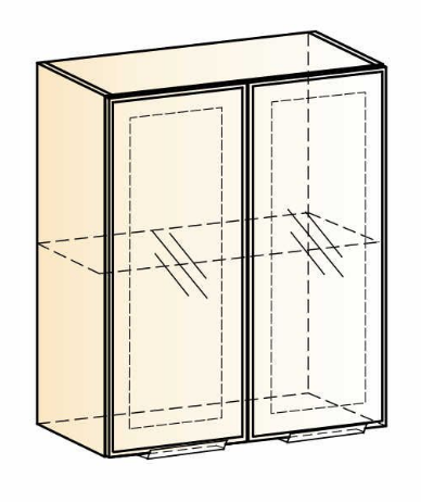 Навесной кухонный шкаф Стоун L600 Н720 (2 дв. рам.) в Заводоуковске - изображение 1