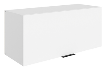 Кухонный шкаф Стоун L800 Н360 (1 дв. гл.) (белый/джелато софттач) в Тюмени