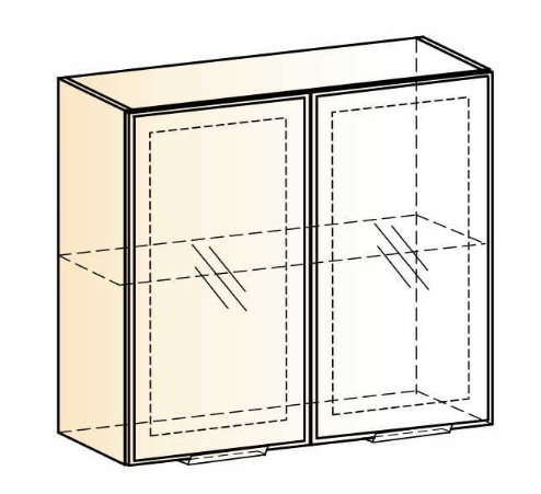 Шкаф на кухню Стоун L800 Н720 (2 дв. рам.) в Тюмени - изображение 1