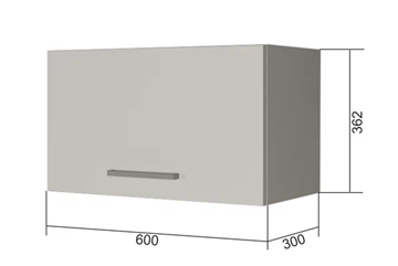 Навесной кухонный шкаф В360, Белое гладкое Ламарти/Антрацит в Заводоуковске - предосмотр