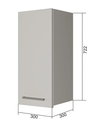 Кухонный шкаф В7 30, Серый/Антрацит в Тюмени - изображение