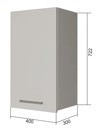 Кухонный шкаф В7 40, Сатин/Белый в Заводоуковске - изображение