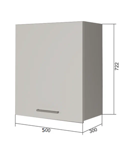 Кухонный шкаф В7 50, Серый/Антрацит в Тюмени