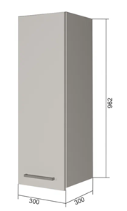 Навесной кухонный шкаф В9 30, МДФ Софт бирюза/Антрацит в Заводоуковске
