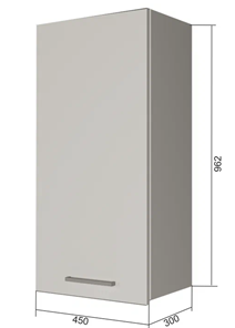 Кухонный навесной шкаф В9 45, Бетон пайн/Антрацит в Тобольске