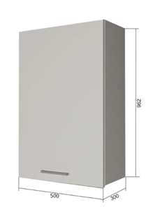 Навесной кухонный шкаф В9 50, МДФ Софт бирюза/Белый в Тюмени