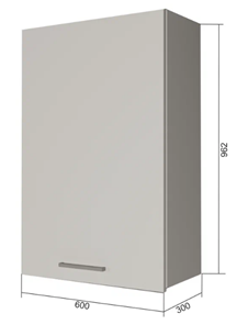 Навесной кухонный шкаф В9 60, Бетон пайн/Антрацит в Тюмени
