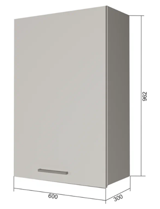 Кухонный шкаф В9 60, Роза/Белый в Заводоуковске - изображение