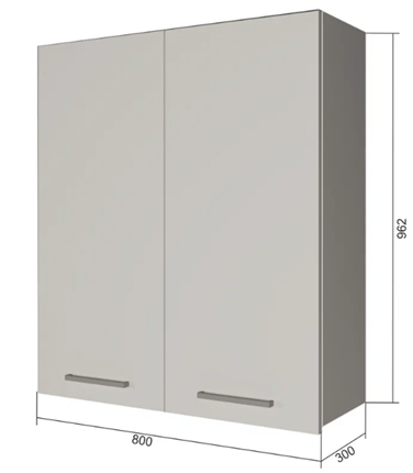 Кухонный шкаф В9 80, МДФ Черный матовый/Антрацит в Тюмени - изображение