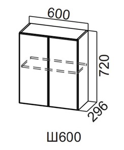 Шкаф навесной Вельвет Ш600/720 в Ишиме