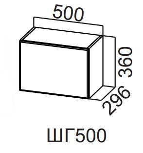 Кухонный навесной шкаф Вельвет ШГ500/360 в Заводоуковске - изображение