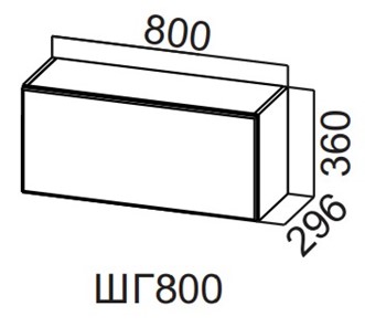Шкаф навесной Вельвет ШГ800/360 в Ишиме
