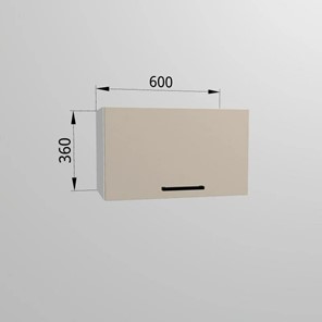 Кухонный навесной шкаф ВГ 60, Сатин/Белый в Тюмени - предосмотр 1