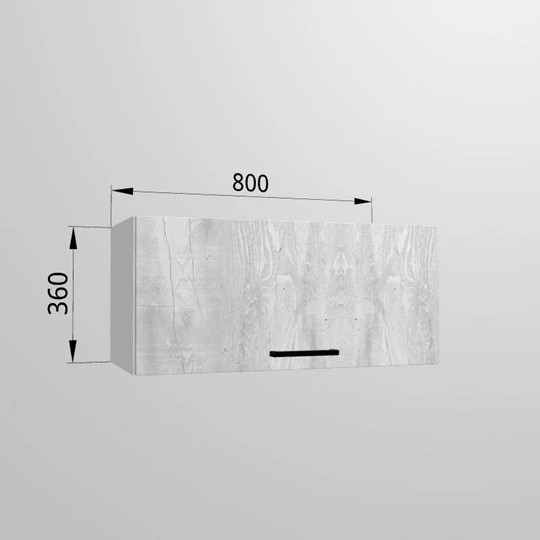 Навесной кухонный шкаф ВГ 80, Бетон пайн/Белый в Заводоуковске - изображение 1