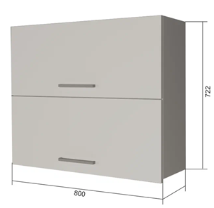 Навесной кухонный шкаф ВГ2 80, МДФ Софт бирюза/Белый в Тюмени