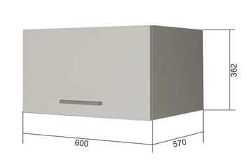 Кухонный шкаф ВГ60Г, Белое гладкое Ламарти/Антрацит в Тюмени - предосмотр