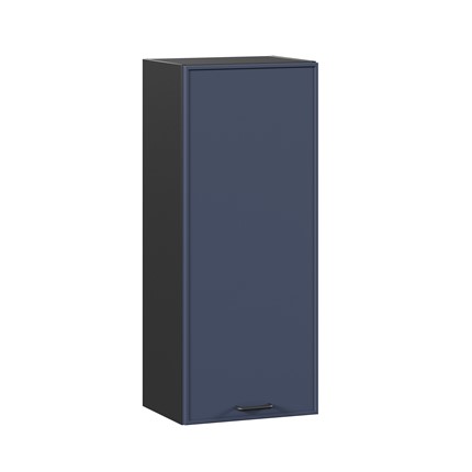 Навесной шкаф высокий 400 Индиго ЛД 298.420.000.151, Чёрный/Тёмно-синий в Тюмени - изображение
