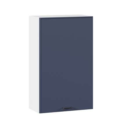 Шкаф настенный высокий 600 Индиго ЛД 298.450.000.112, Белый/Тёмно-синий в Тюмени - изображение