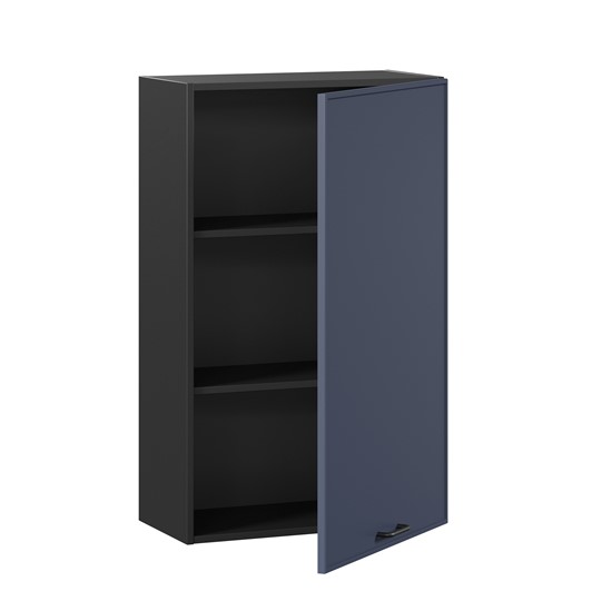 Кухонный навесной шкаф высокий 600 Индиго ЛД 298.450.000.154, Чёрный/Тёмно-синий в Тюмени - изображение 1