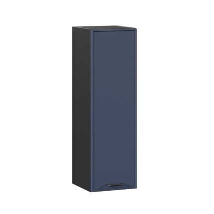 Шкаф навесной высокий 300 Индиго ЛД 298.410.000.150, Чёрный/Тёмно-синий в Тюмени - изображение