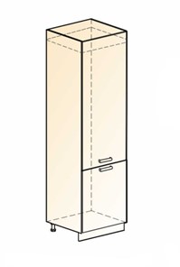 Шкаф-пенал под холодильник Бостон L600 (2 дв. гл.) в Тюмени