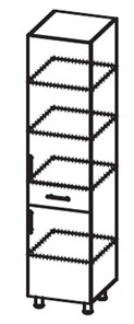 Шкаф-пенал с ящиком Модерн А39 МДФ глянец, металлик, премиум в Тюмени
