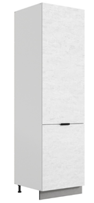 Шкаф-пенал Стоун 2 L600 (2 дв.гл.) (белый/белая скала) в Тюмени