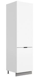 Шкаф-пенал Стоун L600 под холодильник (2 дв.гл.) (белый/джелато софттач) в Тюмени