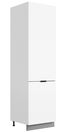 Шкаф-пенал Стоун L600 под холодильник (2 дв.гл.) (белый/джелато софттач) в Заводоуковске - изображение