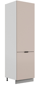 Шкаф-пенал Стоун L600 под холодильник (2 дв.гл.) (белый/грей софттач) в Тюмени
