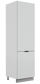 Шкаф-пенал Стоун L600 под холодильник (2 дв.гл.) (белый/лайт грей софттач) в Тюмени