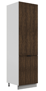 Шкаф-пенал Стоун L600 под холодильник (2 дв.гл.) (белый/палисандр) в Тюмени