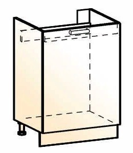 Шкаф рабочий под мойку Стоун L600 (1 дв. гл.) в Тюмени - изображение