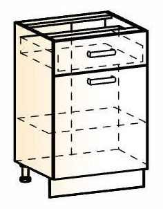 Шкаф рабочий Стоун L500 (1 дв. гл. 1 ящ.) в Тюмени - изображение