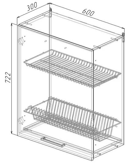 Кухонный шкаф ВС7 60, Дуб крафт/Антрацит в Тобольске - изображение 1
