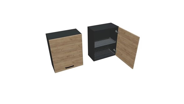 Кухонный шкаф ВС7 60, Дуб крафт/Антрацит в Тобольске - изображение