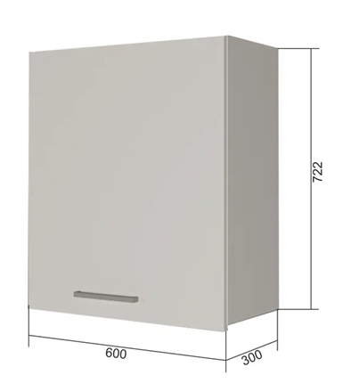 Кухонный шкаф ВС7 60, МДФ Ель умбра/Антрацит в Тюмени - изображение
