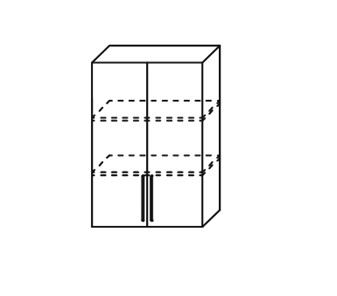 Шкаф кухонный Мыло, настенный двухдверный с полкой 918*600*320, ШН 600/918 в Тюмени - предосмотр
