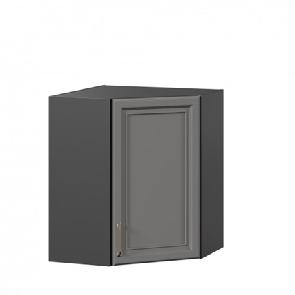 Шкаф настенный угловой Джелатто 600 ЛД 241.610.000.158, Черный/Оникс серый в Тюмени - изображение