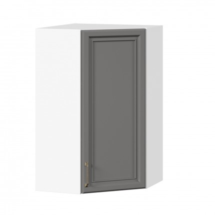 Угловой кухонный шкаф Джелатто 600 высокий ЛД 241.620.000.117, Белый/Оникс серый в Тюмени - изображение