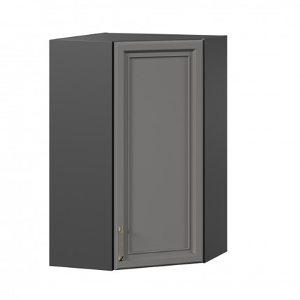 Шкаф угловой навесной Джелатто 600 высокий ЛД 241.620.000.159, Черный/Оникс серый в Заводоуковске - изображение