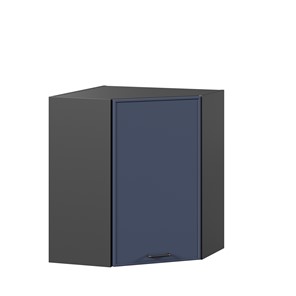 Настенный угловой шкаф Индиго ЛД 298.610.000.158, Чёрный/Тёмно-синий в Тюмени