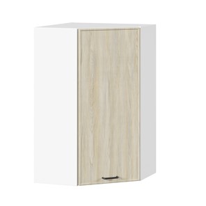 Угловой кухонный шкаф высокий Индиго ЛД 298.620.000.033, Белый/Дуб Мадейра топаз в Тюмени
